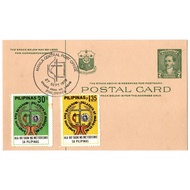 1979 2c Green Rizal Postcard First Day Issued Stamps 2 Value Set Methodism in the Philippines - 80th