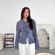 Yerin Top / Vintage Blouse / Korean Women's Ribbon Blouse / Coquette Blouse / Coquette Top / Elegant