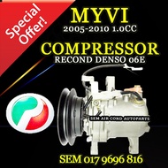 PERODUA MYVI OLD MODEL 2005 - 2010 YEAR 1.0CC RECOND DENSO ND 06E COMPRESSOR/ KOMPRESOR (CAR AIRCOND