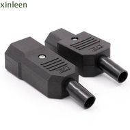 XINLEEN Straight Cable Plug IEC Rewirable 3 Pin Socket Plug Female&amp;male Power Connector