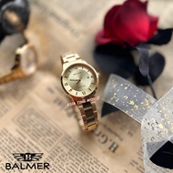 [Original] Balmer 8176L GP-2 Elegance Sapphire Women's Watch with Gold Dial Gold Stainless Steel | O