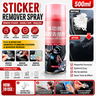 [500ml] Sticker Remover Spray Remove Sticker Double Tape Road tax Spray Adhesive remover Menghilangk