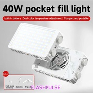 FLASHPULSE RGB LED Camera Light, 40W 2800-9000K Mini LED Video Lamp, Multi-functional High Power 3 C