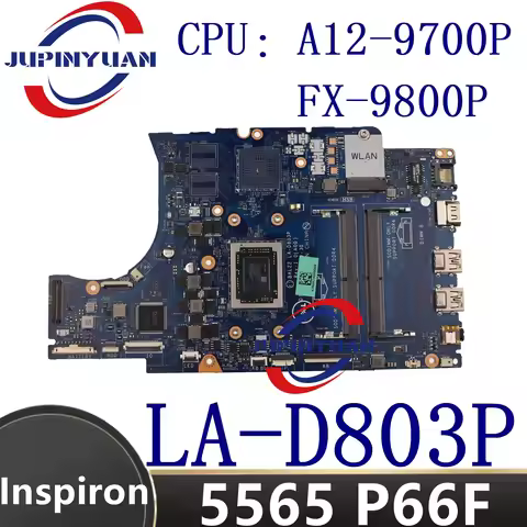 For Dell Inspiron 15 5565 P66F P66F002 Laptop Motherboard LA-D803P 0091H1 CN-0091H1 091H1 CN-0N7GMF 