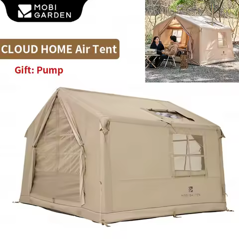 MOBI GARDEN Camping Air Tent CLOUD HOME 7 Portable Inflatable Tent PVC Large Space Outdoor Family Ho