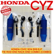 Combo Set HONDA CIVIC SO4 EK9 EJ7 Tie Rod End / Rack End / Steering Boot (HONDA THAILAND)