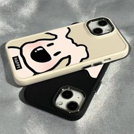 New Powder Blusher White Dog Cartoon Pattern Phone Case Compatible for IPhone11 12 13 14 15 Pro Max 7 8 Plus X XR XS MAX SE 2020 Luxury Soft Shockproof Case
