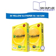 IK Yellow A4 Paper 70 gsm / 80 gsm 500 Sheets / Kertas A4 / Copier Paper