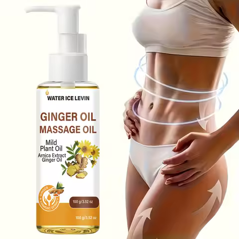 Natural Ginger Arnica Massage Oil, Hydrating Firming Plant-Based Body Care Essential Oil