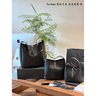 Quilt YSL New Style Saint Laurent hobo Bucket Bag Underarm Bag Handbag One Whole Napin YSL All Black