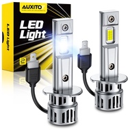 AUXITO 2Pcs Canbus 100W 20000LM H1 Car LED Headlight Mini Size Fanless LED Lamp 6500K White
