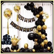ˍ ◈ AGAR.SHOP Supreme Happy Birthday Balloon Set 18/30/50/60 Birthday Balloon Set Birthday Party Dé