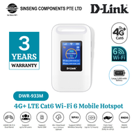 D-Link DWR-933M AX600 4G+ LTE Cat6 Wi-Fi 6 Mobile Hotspot Detachable Battery 3000mAh Dual Band (Nano