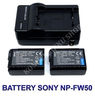 NP-FW50 \ FW50 แบตเตอรี่ \ แท่นชาร์จ \ แบตเตอรี่พร้อมแท่นชาร์จสำหรับกล้องโซนี่ Battery \ Charger \ Battery and Charger For Sony Alpha A3000,A5000,A6000,A6300,A6500,A7,A7II,A7S,A7SII,A7R,A7RII,A33,A35,A37,A55,RX10,RX10II,RX10 III,RX10 IV,NEX-3/5/7