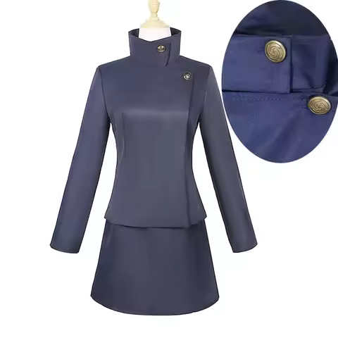 Ieiri Shoko Cosplay Costume School Uniform Full Set Halloween Outfits Navy Blue Ieiri Shoko Dress