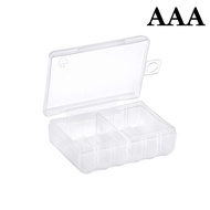 【ST】6-Compartment Transparent Battery Storage Case Durable Hard-Plastic Organizer for AA and AAA Bat
