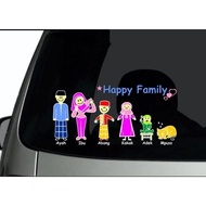 Car Sticker Cutting Sticker Happy Family Color