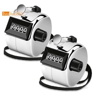2 Pack Clicker Counter Hand Tally Counter Clicker, 4 Digit Mechanical Palm Click Counter for Coachin