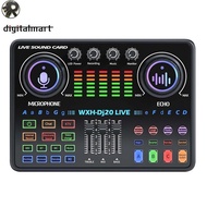 RL DJ20 Studio Sound Card with 48V Microphone System, Reverberation Tech, and Noise Reduction for Ca