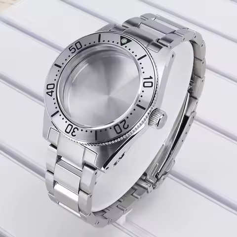 for Mod SPB143J1/SPB253J1 Black Tiger Whale 40mm 316L Steel Watch Case Strap For NH35 NH36 NH34 4R36