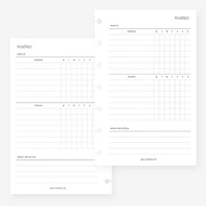 Mini Happy Planner Routines Tracker Planner Insert Agenda Refill for 7-Discs Notebook 4.6 x 7