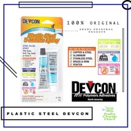 DEVCON S-740 5 Minute Glue USA Plastic Steel Epoxy USA Plastic Iron Glue 5 Minute Glue/ Black and Wh