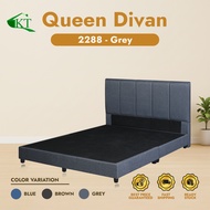 (Free Install) KT Furniture: 2288 Divan Queen Bed Frame Bed Base Katil Queen Bed Furniture Murah Que