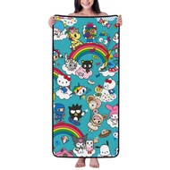 Tokidoki Bath towel 27×55in coral fleece soft absorbent bath towel household quick-drying bath towel beach towel ddx