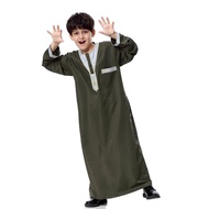 【Hot sale】 S-3XL Baju Raya Boy Jubah Lelaki Fashion Blouse Muslimah Jubah Long Dress Muslimah Baju Kurung Moden Kebaya S
