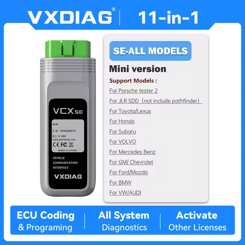 VXDIAG VCX SE J2534 Passthru Programmer OEM Reprogramming Diagnostic Tool for 11+ Brands for Mercede