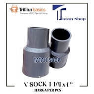 V SOCK PVC REDUCER 1 1/ 4 X 1 INCH TRILLION
