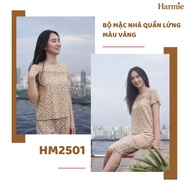 Harmie HM2501 Yellow shorts short sleeve home wear set