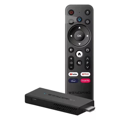WESOPRO TV Stick G2 Android 12 Smart TV Dongle 2GB RAM 16GB ROM 2.4GHz 5.0GHz Wifi 6 BT5.0 H.265 4K 