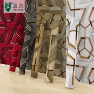 [in stock] ins E-sports style self-adhesive wallpaper3d 3D Geometric Wall Stickers for Hotel and Int