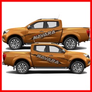 สติ๊กเกอร์แต่งNissan Navara ลายก้างปลา งาน 2 สี ชุดแต่งนิสสันนาวาร่า สติ๊กเกอร์ซิ่ง สติ๊กเกอร์ติดรถ 