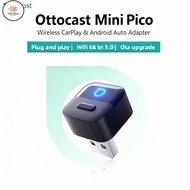 FS OTTOCAST Mini Pico 3.0 Cube 2 in 1 Wired To Wireless CarPlay Android Auto Adapter USB Stick Wifi 