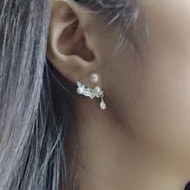 Silver drop drop earrings