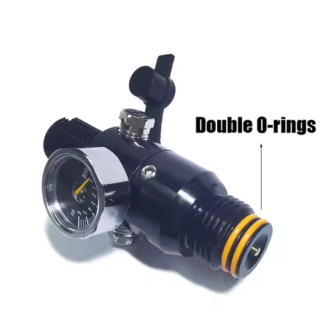 HPA Compressed Air Cylinder Bottle Regulator Constant Pressure Valve Adapter 4500psi Input, Output 8