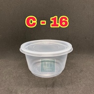 TAPAU - EC 16oz PP Round Container [ 50pcs± ] 16 oz ( 450ml ) - Disposable Plastic Food Box - EC C16