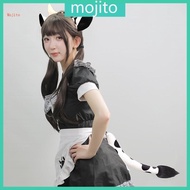 Mojito Cow Costumes Cow Ears Headband Tail Paws Gloves Animal Fancy Costume Kit Accessories for Hall