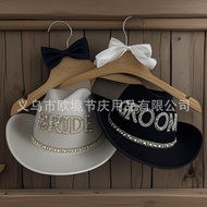 European American Wedding Hot-selling Hanger bride Decoration bride and Groom Denim Suit
