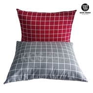 Zippered Pillowcase Set 45 x 60 cm Adult Checkered Pattern Sarung Bantal