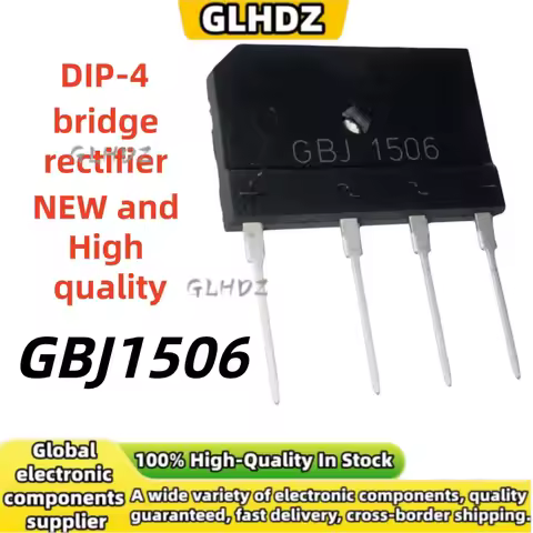 DIP-4 10PCS-20PCS-30PCS// GBJ1506 bridge rectifier NEW and High quality in stock