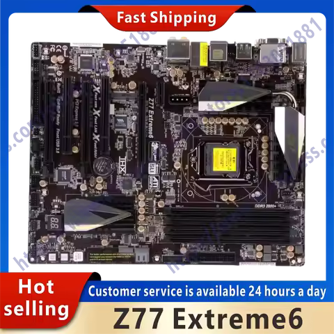 Used Z77 Extreme6 computer motherboard LGA 1155 DDR3, suitable for Z77 Z77M original desktop second-