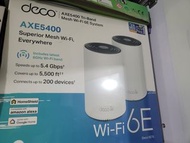 有保養 tp link AXE5400 三頻 Mesh 路由器 Wifi 6E Mesh Router (支援2.5G光纖)
