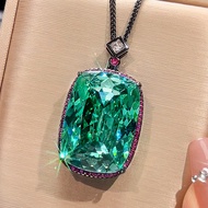 2025 New Style Jewelry Para Green Retro Pendant Necklace Main Stone 20 * 28
