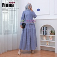 KATUN Fina Striped and Plaid Skirt Set Haruka Cotton Mat