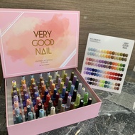 สีเจล15ml VERY GOOD NAIL 60สี หลากหลายโทนสี พร้อมชาร์จสี ท๊อปและเบส ครบกล่อง Set B