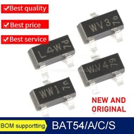 10PCS Original BAT54 BAT54A BAT54C S PMBT3904 3906 2222 2907 BC847 857 Marking L4W WV3 WW1 WV4 A1W T