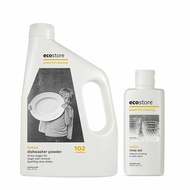 【ecostore】洗碗機專用環保清潔組(洗碗粉2kg+光潔劑)